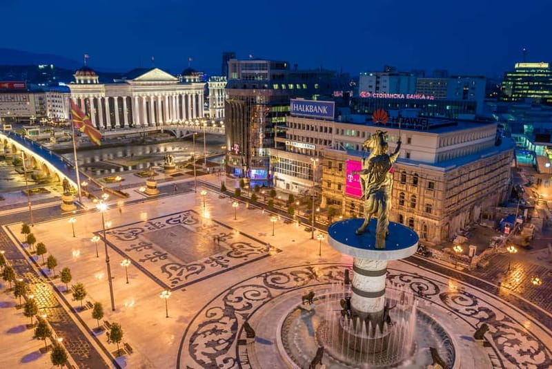CITY WALKING TOUR - PROJECT SKOPJE 2014 - Meeting Dejan at Skopje Marriott, then getting your bearings fast