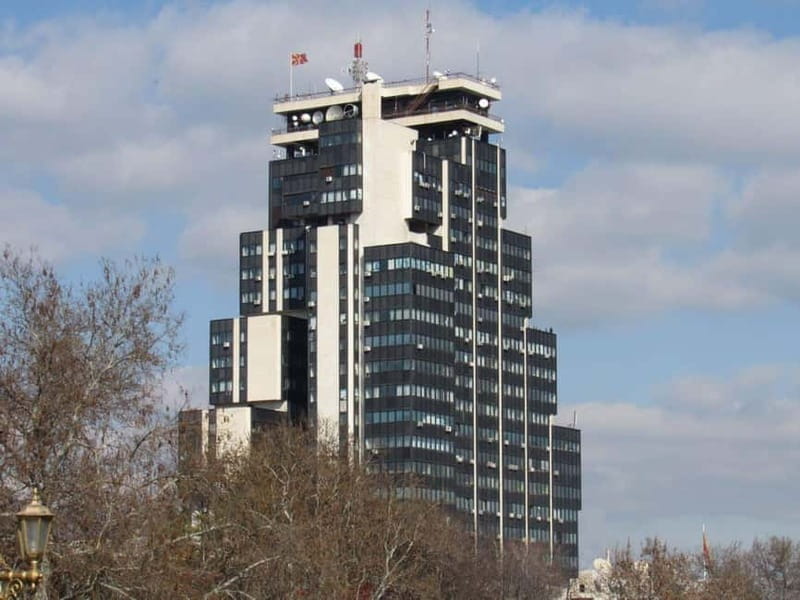 CITY WALKING TOUR - PROJECT SKOPJE 2014 - Kenzo Tange Buildings: modern scale in the middle of it all