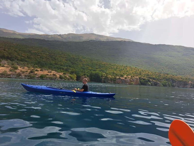 Kayaking Lake Ohrid with BBQ, from Ohrid. - What to pack: beachwear, water, and protecting your phone
