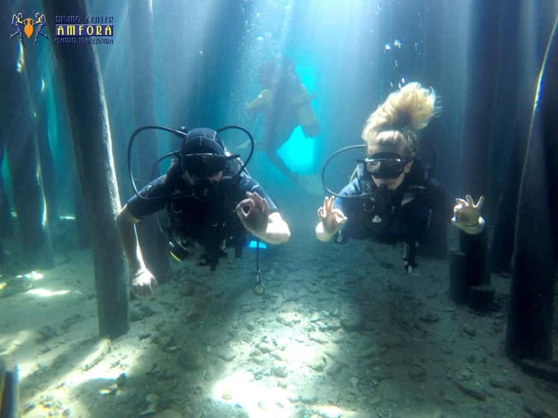 Lake Ohrid: Try Diving at the Bay of the Bones - The Bay of Bones stop: gear, briefing, and safety check