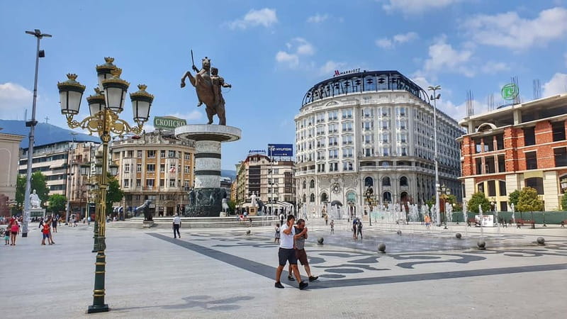 Neoclassical Heritage of Skopje – Walking Tour - Macedonian Square and the Alexander Macedonian Monument