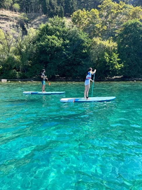 Ohrid: Stand Up Paddleboarding Tour with Landmarks & Photos - Safety on the Water: Life Jackets, Rescue Boat, and a Waterproof Bag