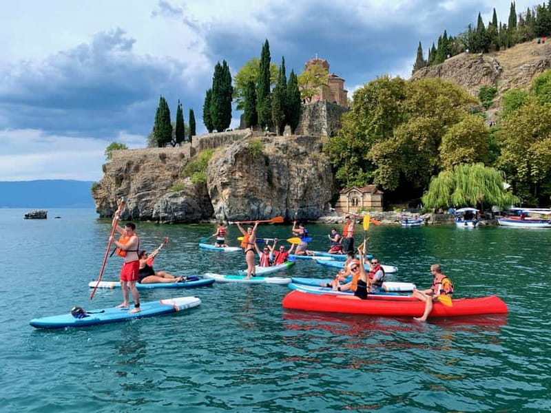 Ohrid: Stand Up Paddleboarding Tour with Landmarks & Photos - Snacks, Refreshments, and the Comfort Stuff People Forget