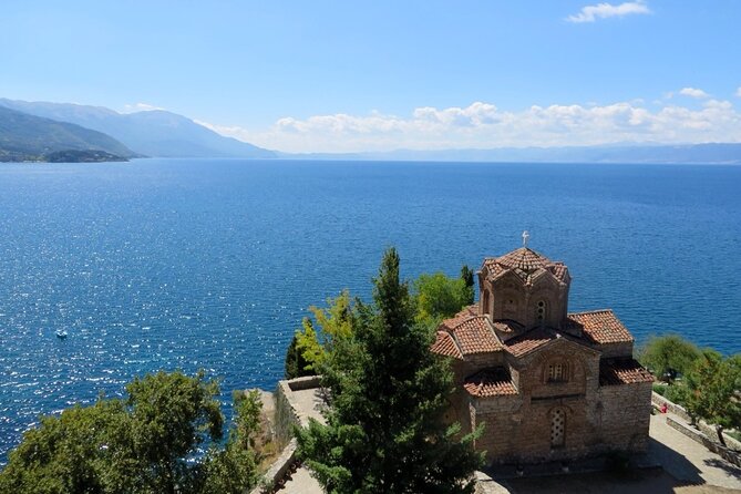 The church of St John at Kaneo on its cliff above Lake Ohrid