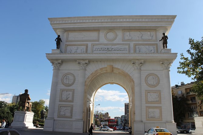 Skopje Old and New Private Half-Day Walking Tour - Skopje’s Old-and-New contrast, from Porta Macedonia to Stone Bridge